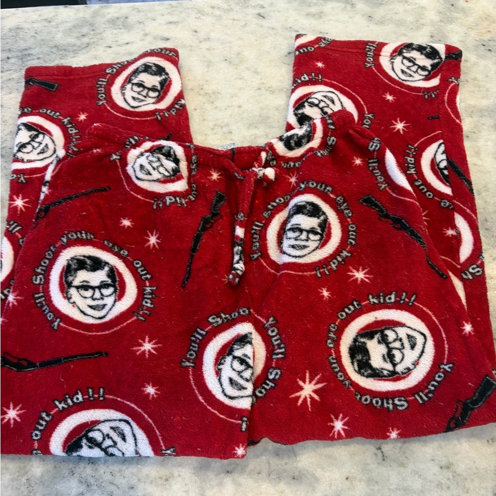 Red Fleece Christmas pj pants
